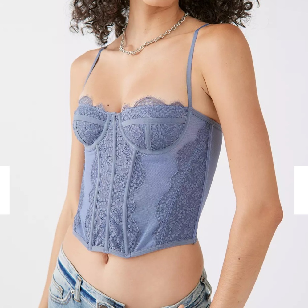 UO Out From Under Modern Love Corset Top